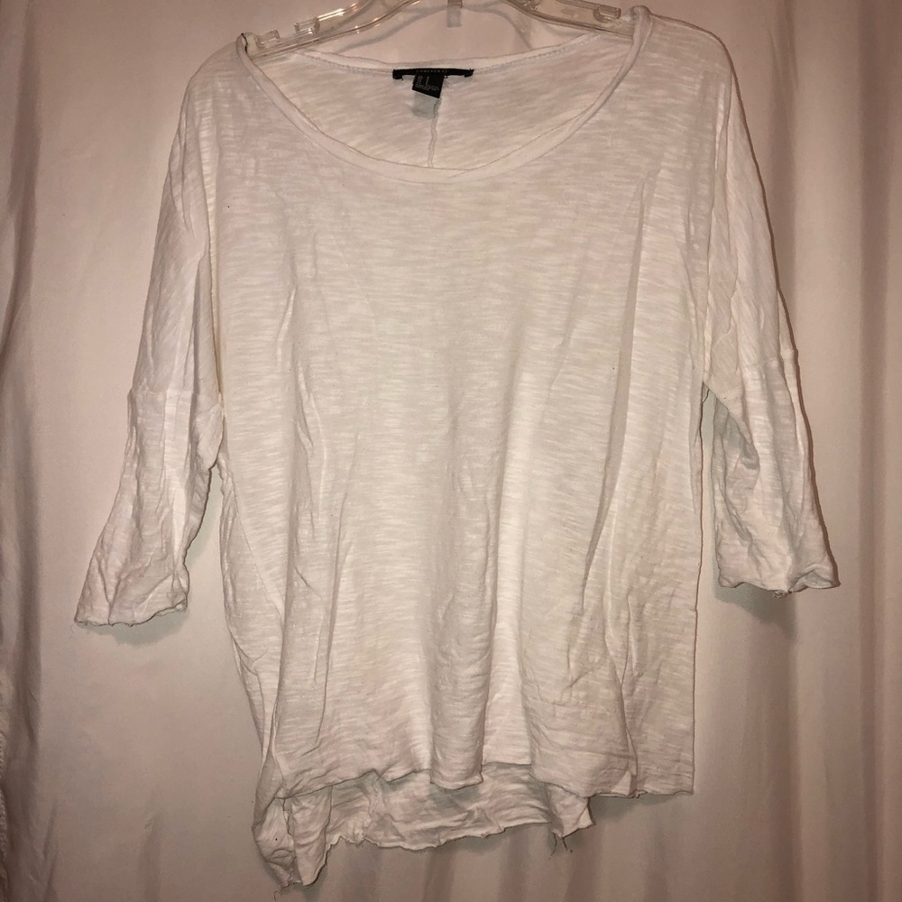 White Quarter Length Shirt